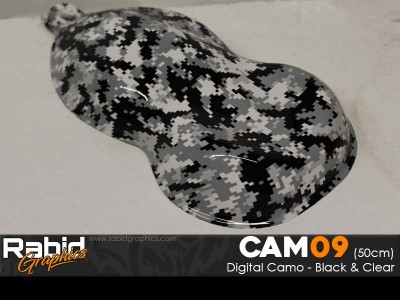 Digital Camo - Black & Clear (50cm)