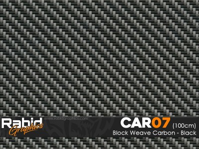 Block Weave Carbon - Black (100cm)