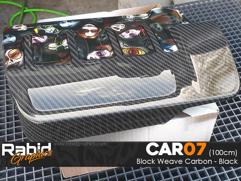 Block Weave Carbon - Black (100cm)