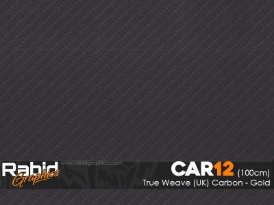 True Weave (UK) Carbon - Gold (100cm)