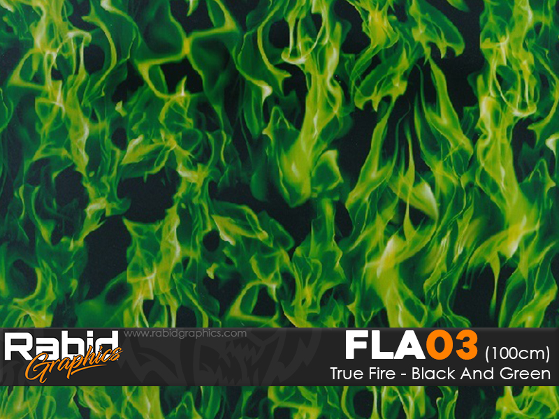 True Fire - Black & Green (100cm)