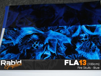 Fire Skulls - Blue (100cm)