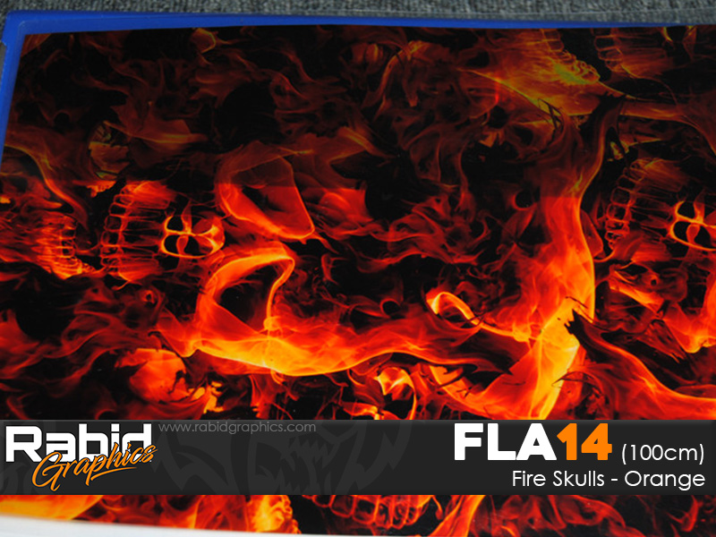 Fire Skulls - Orange (100cm)