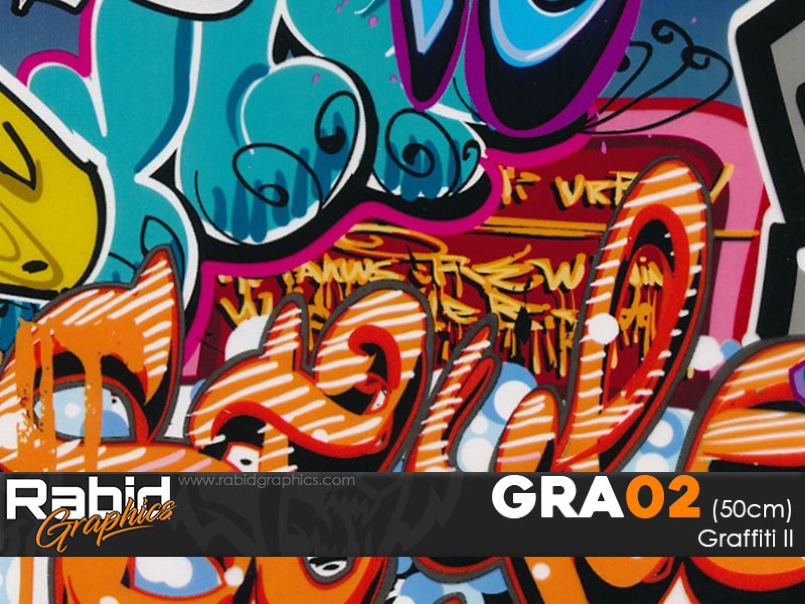 Graffiti II Hydrographics Film (50cm) Rabid Graphics Ltd