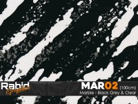 Marble - Black, Clear & Grey (100cm)