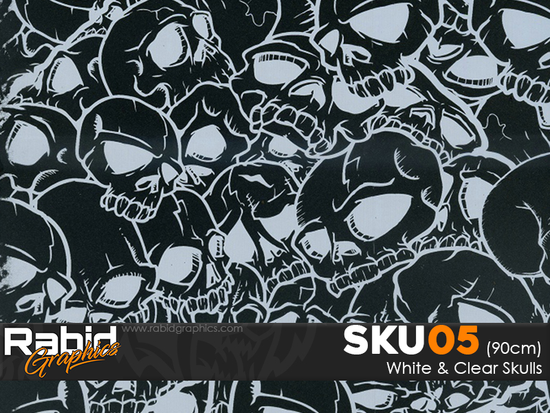 White & Clear Skulls (90cm)