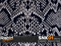 Snakeskin - Black & Clear (90cm)