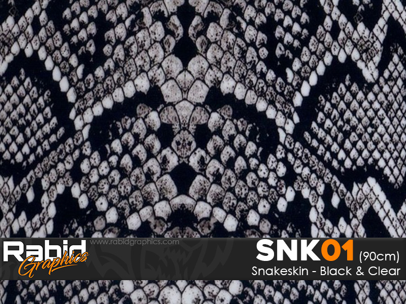 Snakeskin - Black & Clear (90cm)